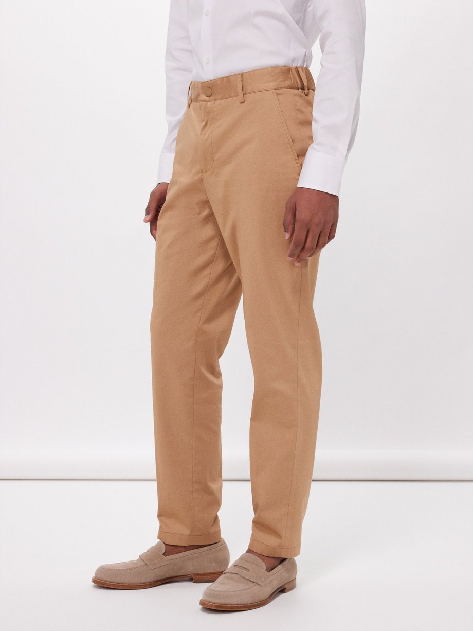 BOSS Perin elasticated-waistband cotton-blend trousers