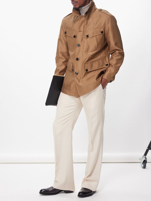 Tom Ford Wool-blend faille safari jacket