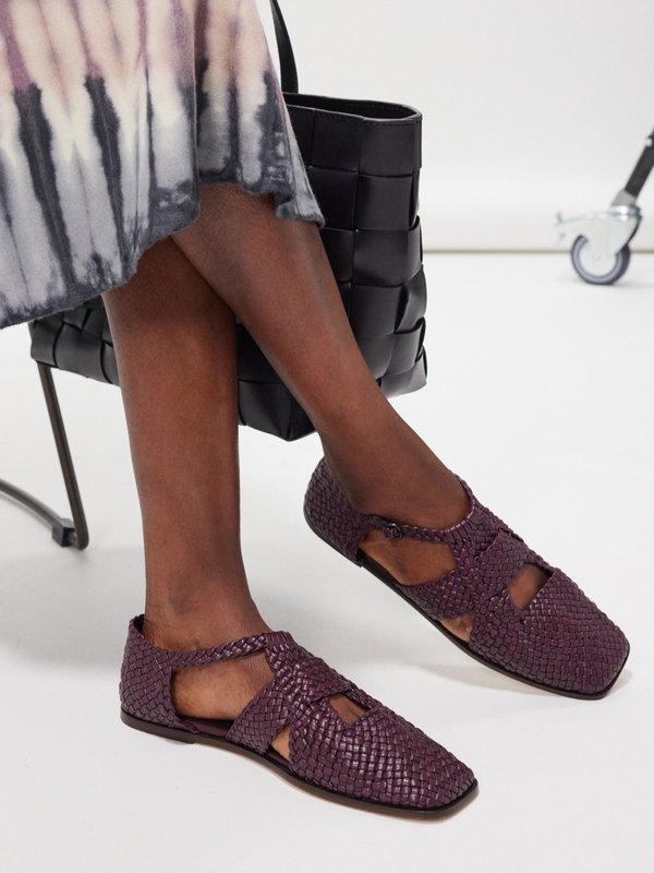 HEREU Serra braided-leather flat sandals