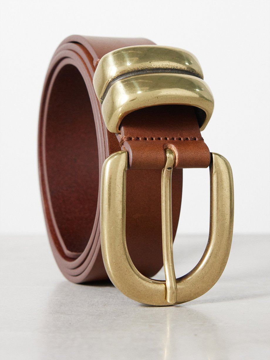 Brown Zoira leather belt | By Malene Birger | MATCHES UK