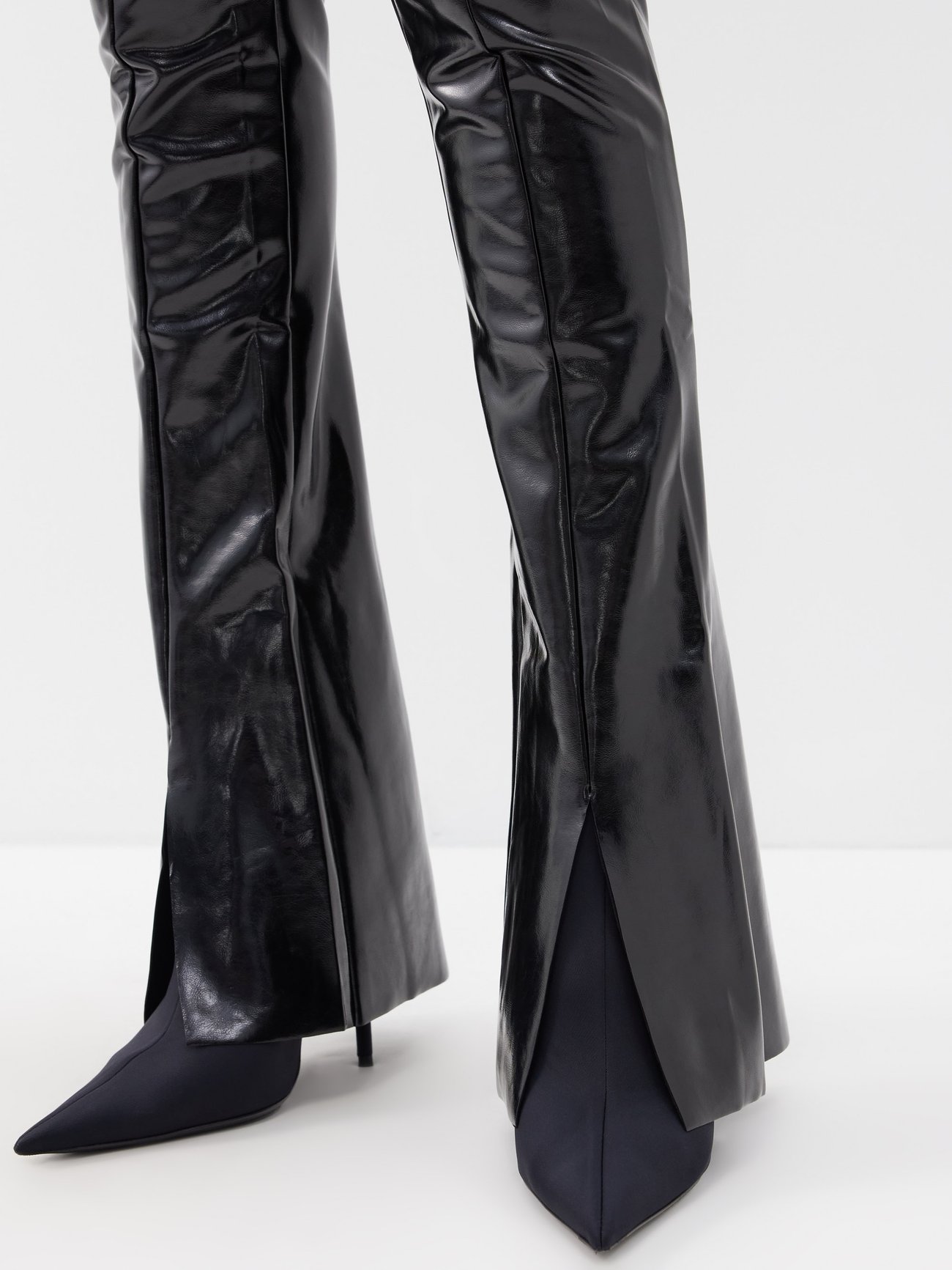Norma Kamali - Women's Spat Faux Patent-Leather Leggings