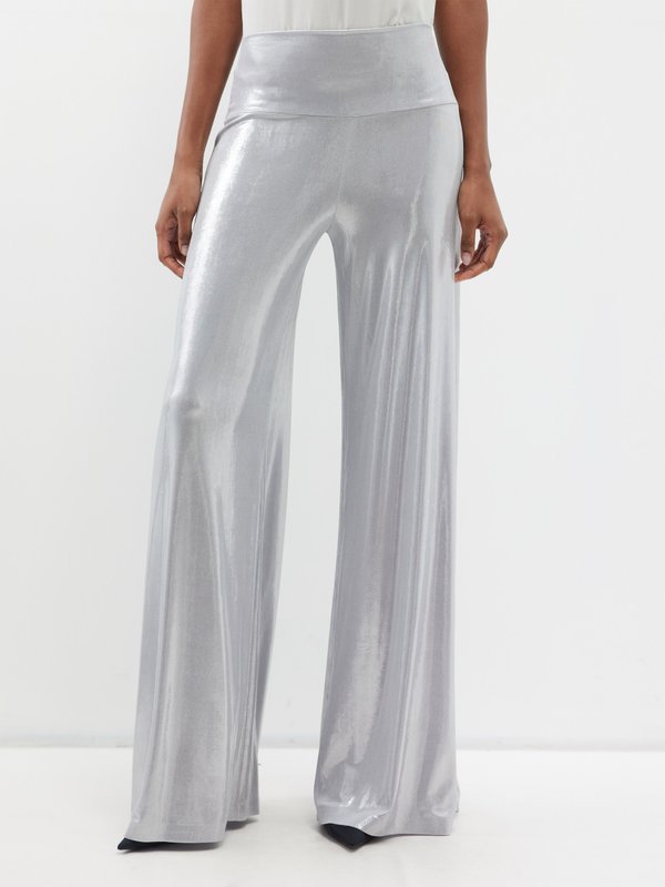 Metallic Wide Leg Pant