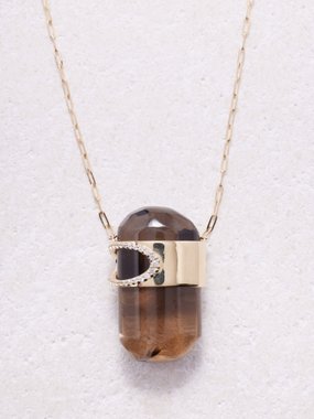 Pascale Monvoisin Gigi No.2 quartz, sapphire & 9kt gold necklace