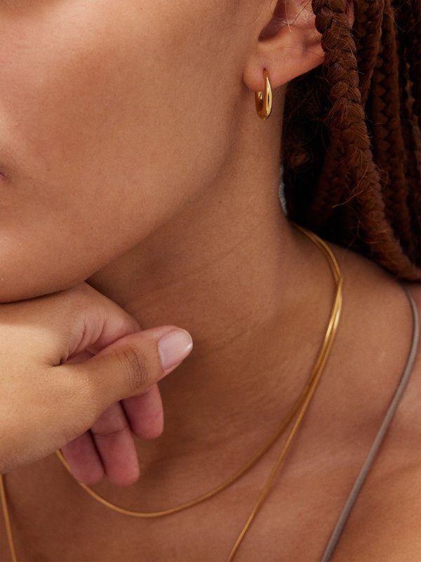 Sophie Buhai Nouveau large 18kt gold-vermeil hoop earrings