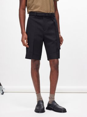 Róhe Belted wool tailored shorts