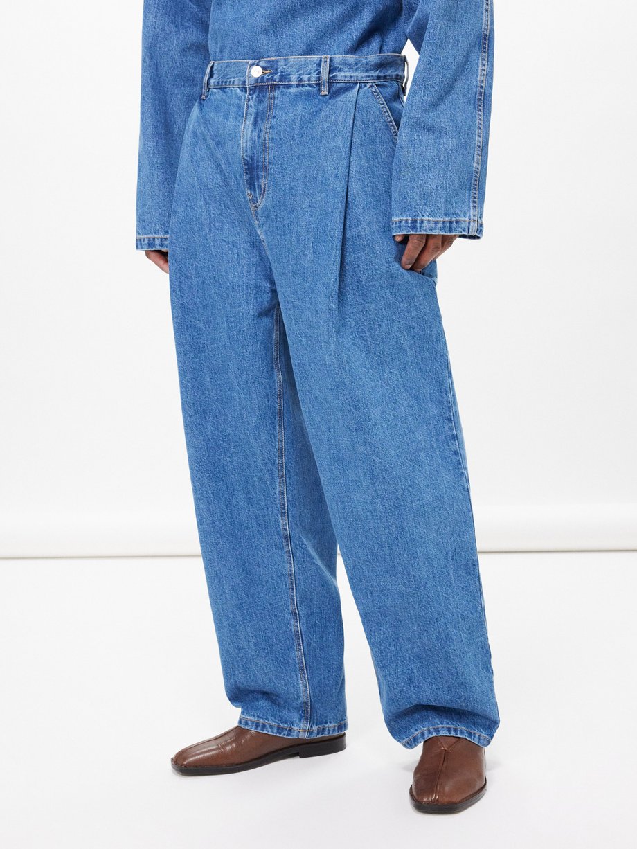 The Frankie Shop Drew pleated wide-leg jeans