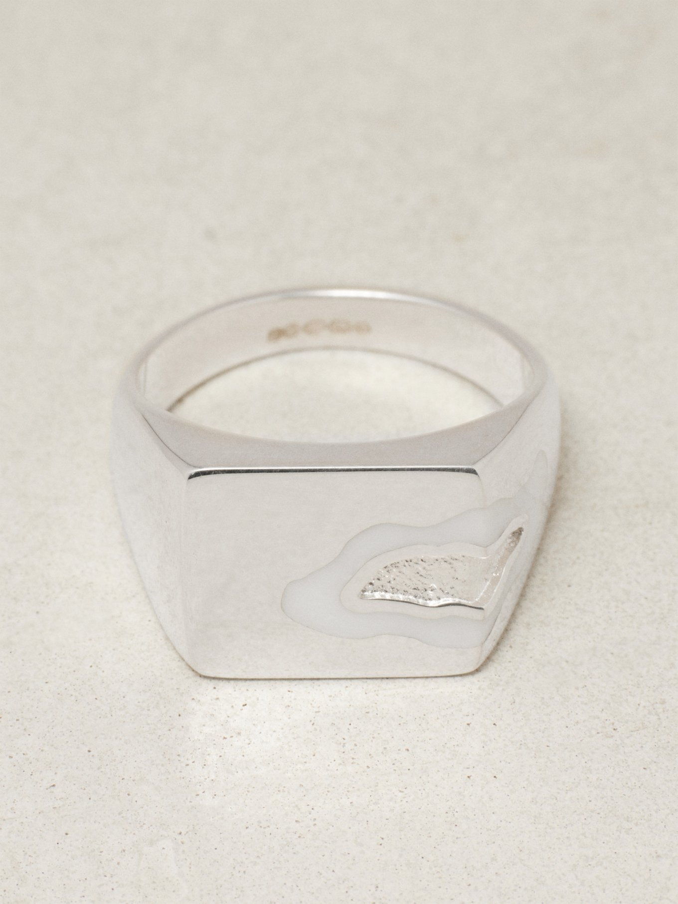 Silver Island sterling-silver signet ring, Ellie Mercer