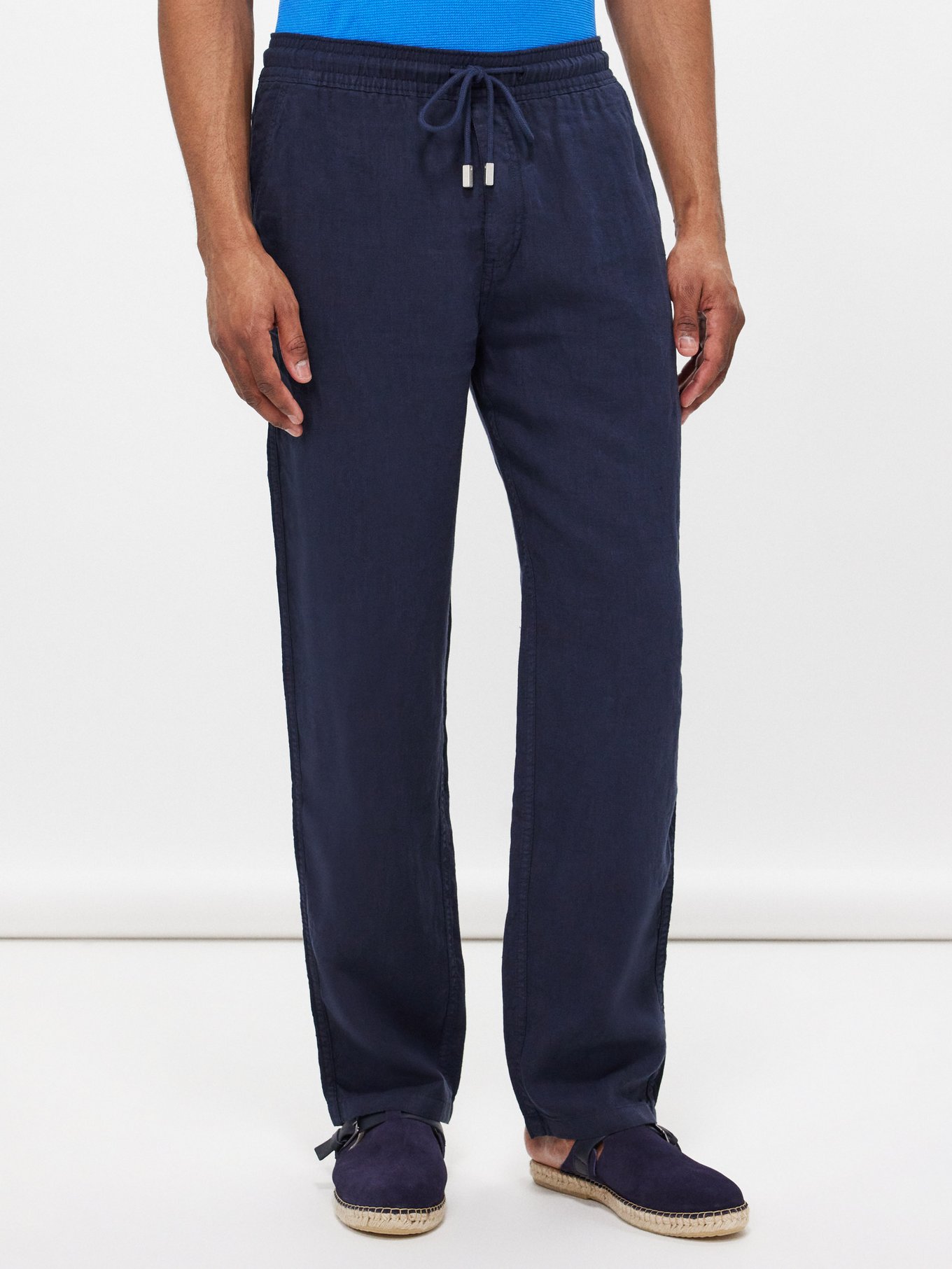 VILEBREQUIN Pacha Wide-Leg Linen Drawstring Trousers for Men