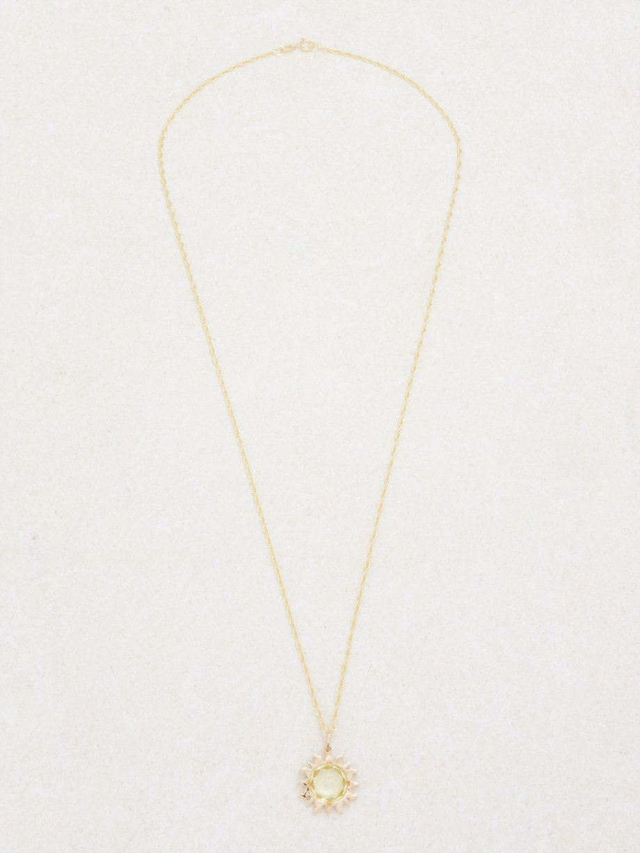 Bleue Burnham Sun sapphire & 9kt gold necklace