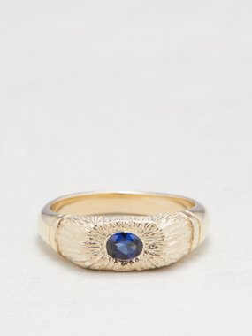 Bleue Burnham Hand Me Down sapphire & 9kt gold ring