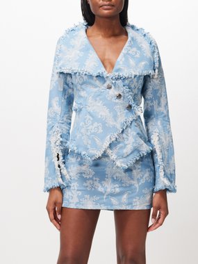 Vivienne Westwood Worth More coral-jacquard cotton jacket