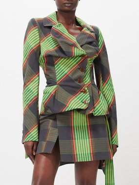 Vivienne Westwood Combat-tartan cotton-blend jacket