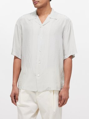Barena Venezia Cuban-collar silk shirt