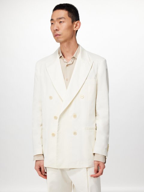 Lardini peak-lapel double-breasted blazer - Neutrals