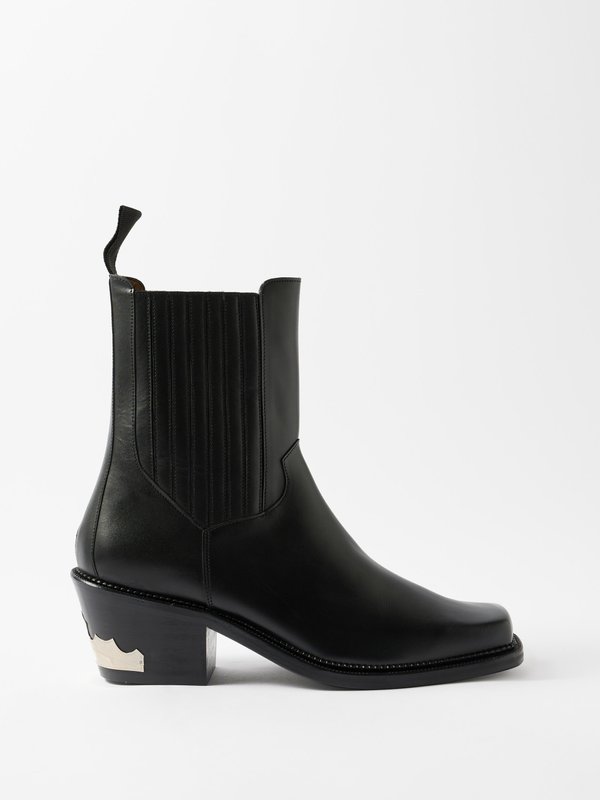 Toga Virilis Cuban-heel leather boots