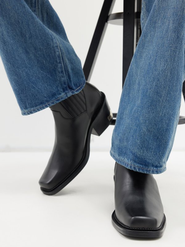 Toga Virilis Cuban-heel leather boots