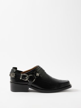 Toga Virilis Harness square-toe leather boots
