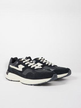 Stepney Workers Club Amiel S-Strike leather and suede trainers