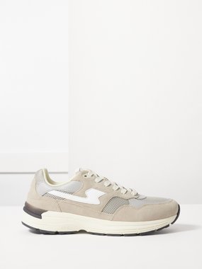 Stepney Workers Club Amiel S-Strike suede and mesh trainers