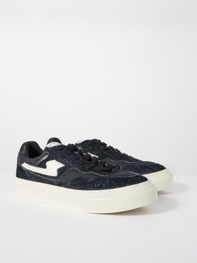 Stepney Workers Club Pearl S-Strike suede and mesh trainers
