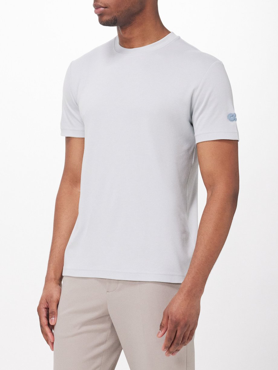 AlphaTauri Jopin logo-patch cotton-blend T-shirt