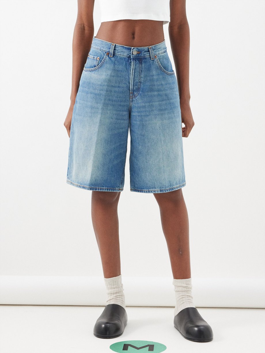 Blue Becky cotton-denim Bermuda shorts | Haikure | MATCHES UK