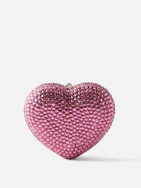 Judith Leiber Heart mini crystal-embellished box
