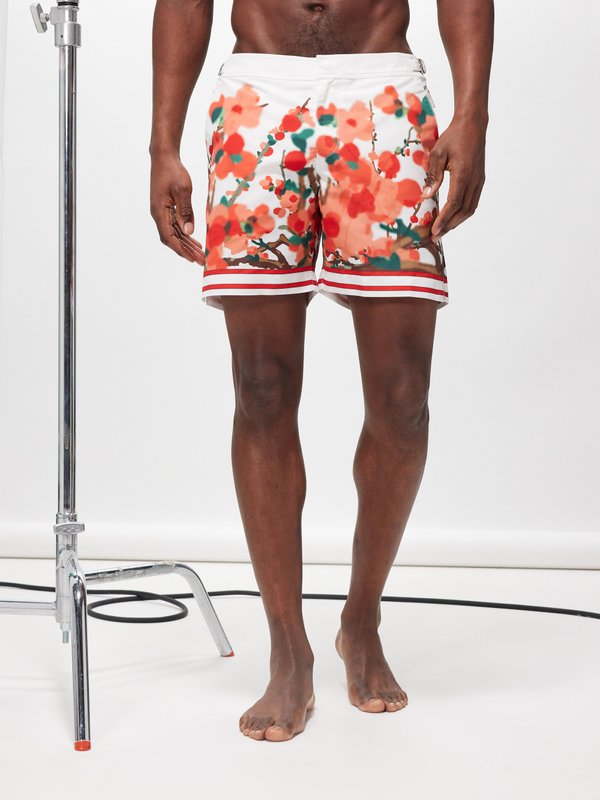 White Bulldog blossom-print recycled-fibre swim shorts | Orlebar Brown ...