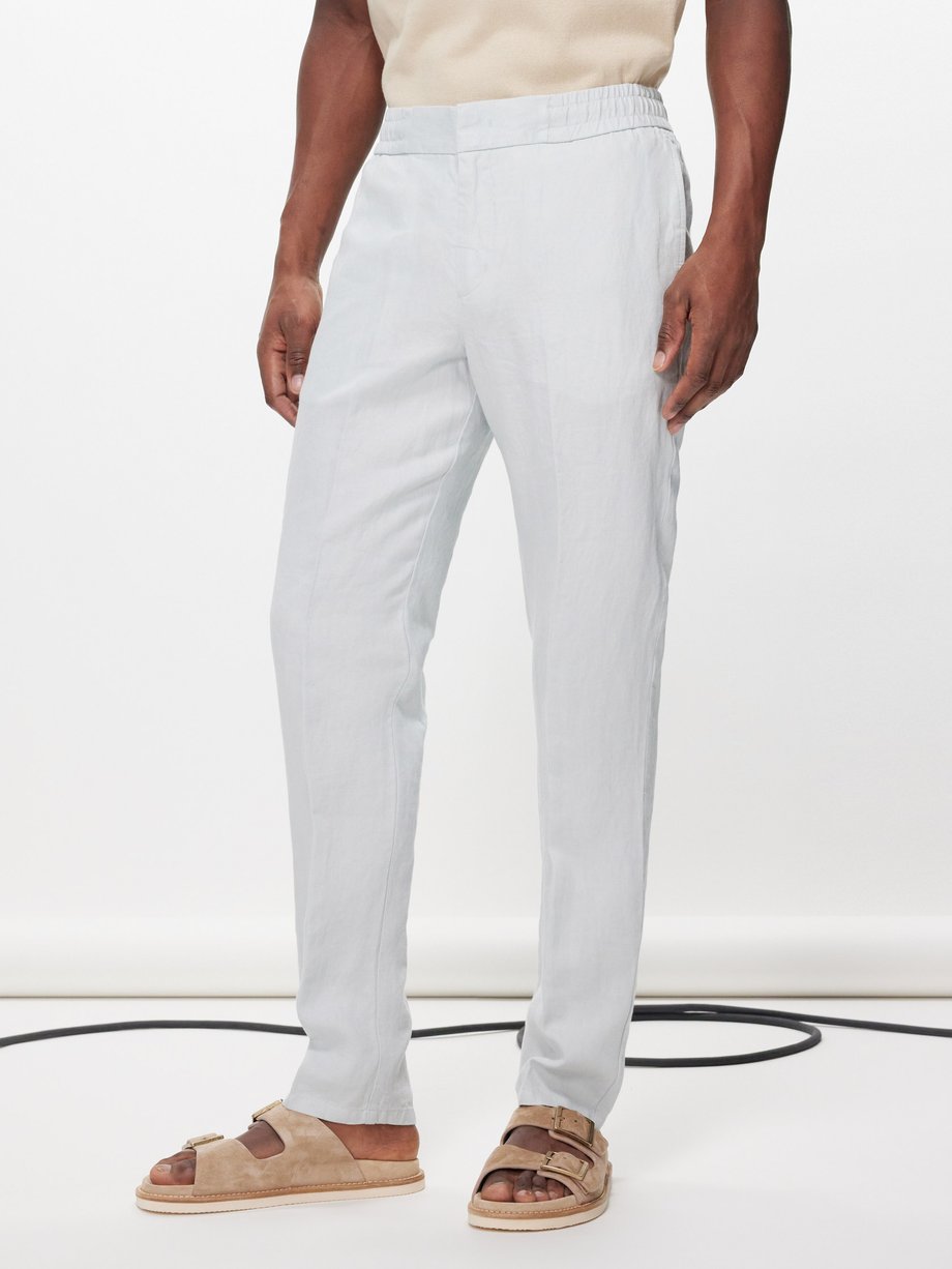 ORLEBAR BROWN Cornell Slim-Fit Straight-Leg Washed Linen Trousers for Men |  MR PORTER
