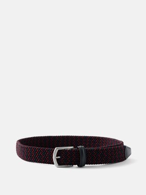 Anderson's Leather-trim woven belt