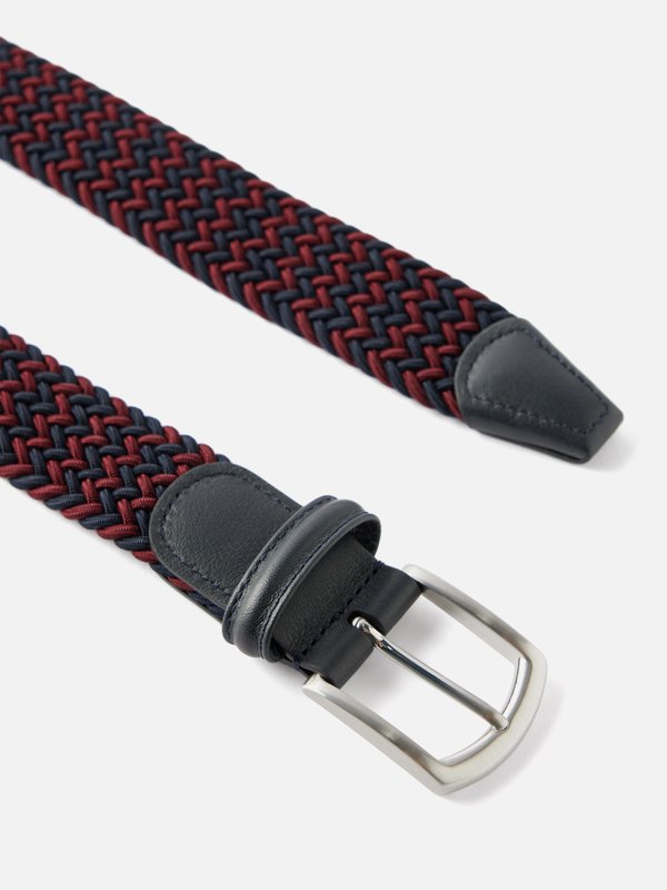 Anderson's Leather-trim woven belt