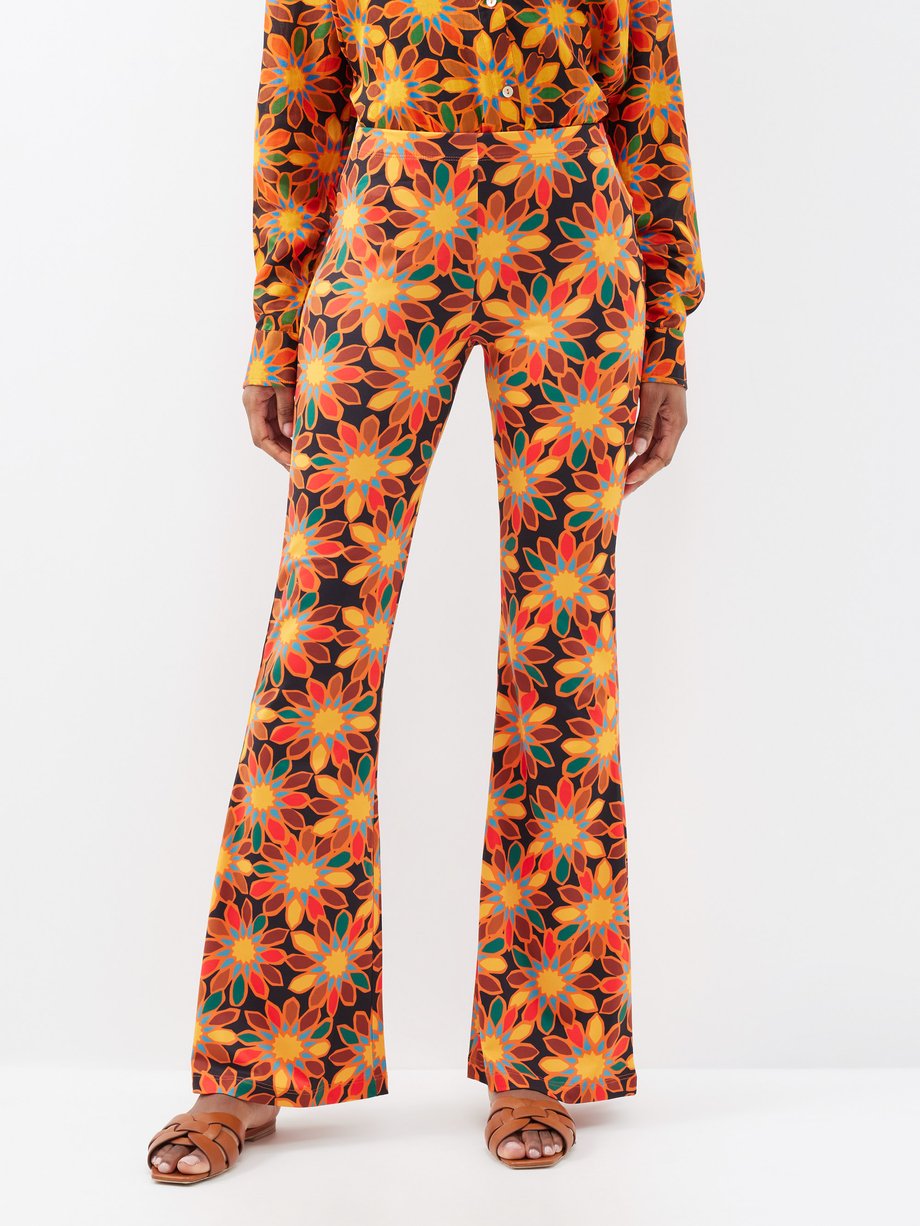 Eywasouls Malibu (Eywasouls Malibu ) Anna floral-print jersey wide-leg trousers