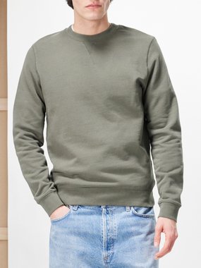 Sunspel Crew-neck loopback cotton-jersey sweatshirt
