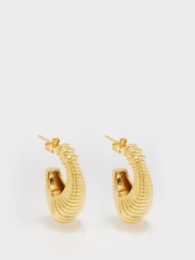 Daphine Tara 18kt gold-plated hoop earrings