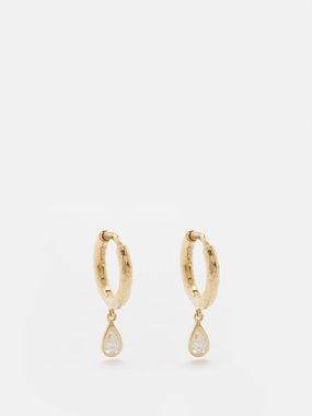 Octavia Elizabeth Charmed Gabby diamond & 18kt gold earrings