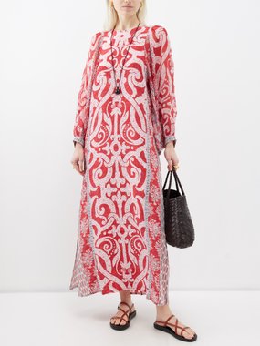 D'Ascoli Nile printed silk-crepe maxi dress