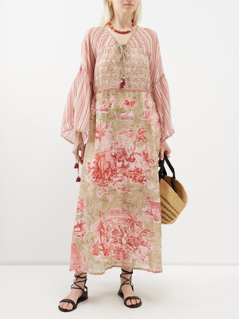 Pink Lexi Billow floral-print linen dress | Zimmermann | MATCHES UK