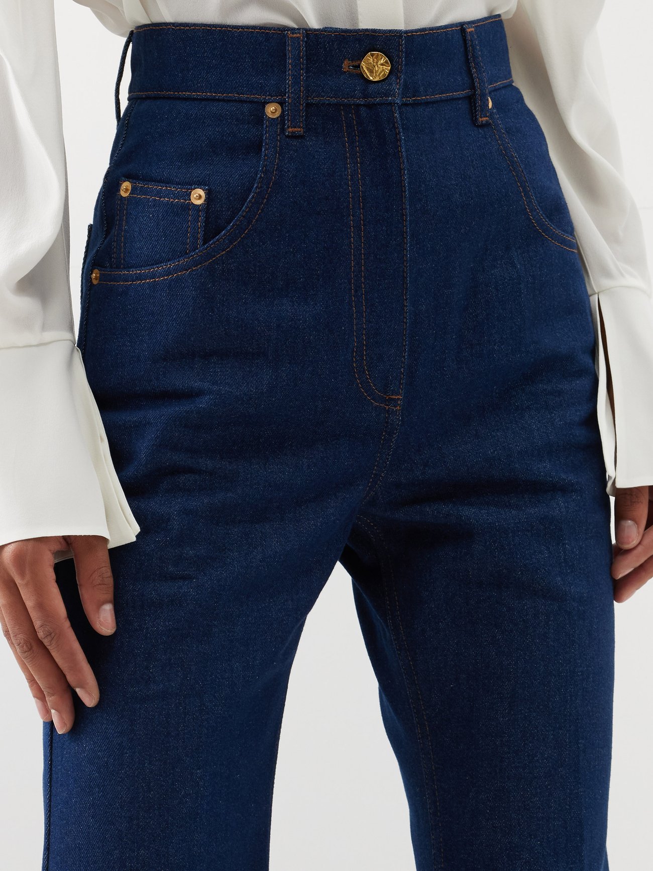 High-rise flared jeans in blue - Nina Ricci