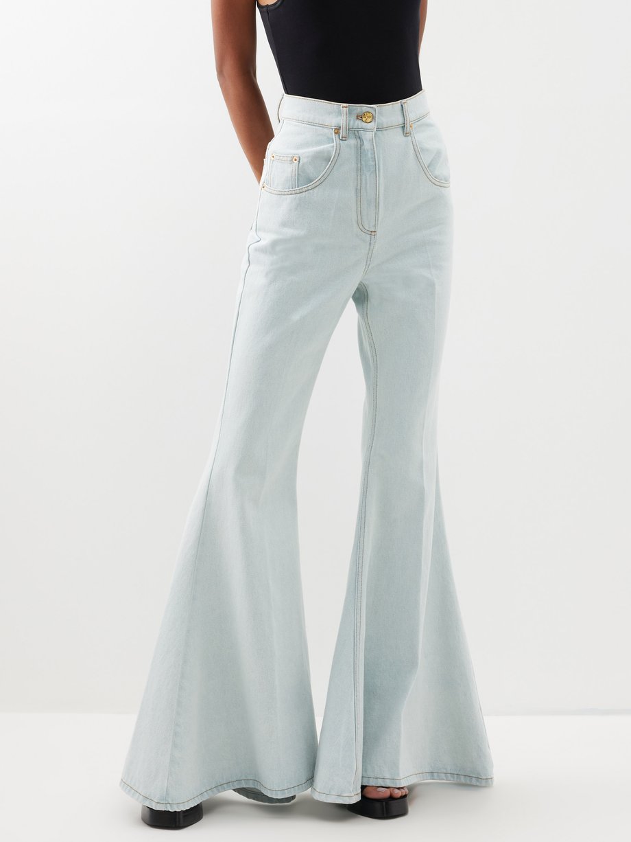 Blue Exaggerated-flare jeans | Nina Ricci | MATCHES UK