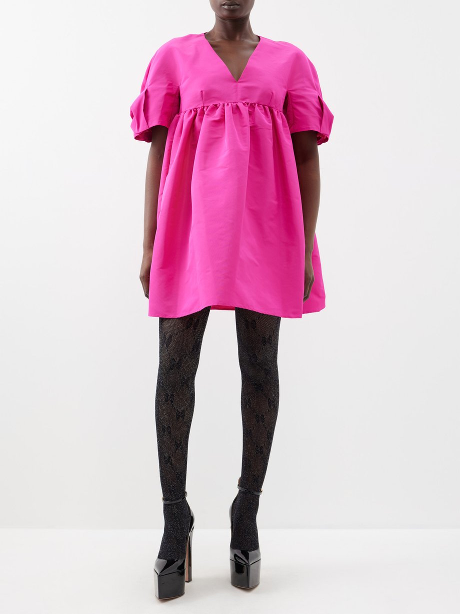 Pink Taffeta babydoll mini dress | Nina Ricci | MATCHES UK