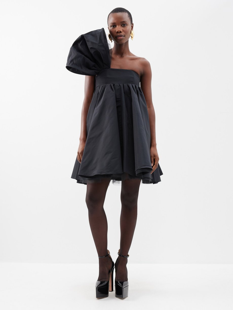 Black Exaggerated-bow taffeta mini dress | Nina Ricci | MATCHES UK