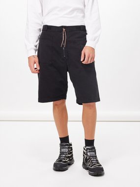 Aries Patch-pocket cotton-twill walking shorts