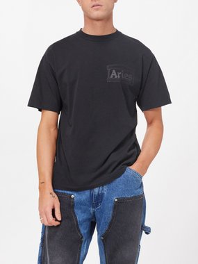 Aries Temple-print cotton-jersey T-shirt
