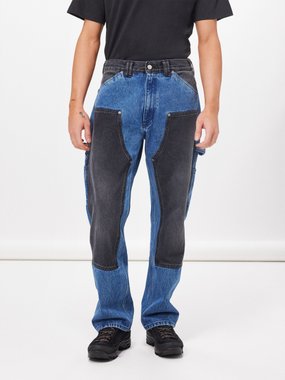 Aries Colour-block carpenter jeans