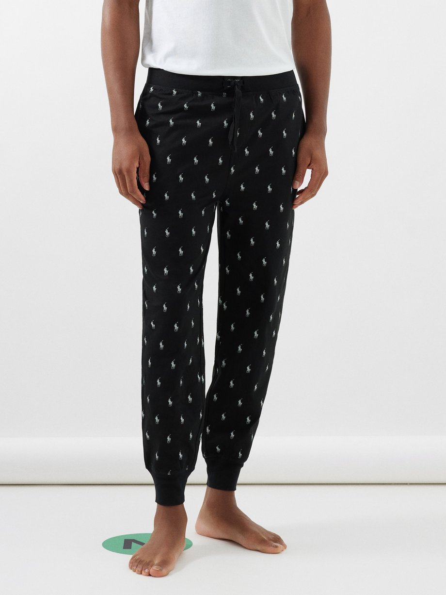 Black Logo-print cotton pyjama trousers | Polo Ralph Lauren | MATCHES UK