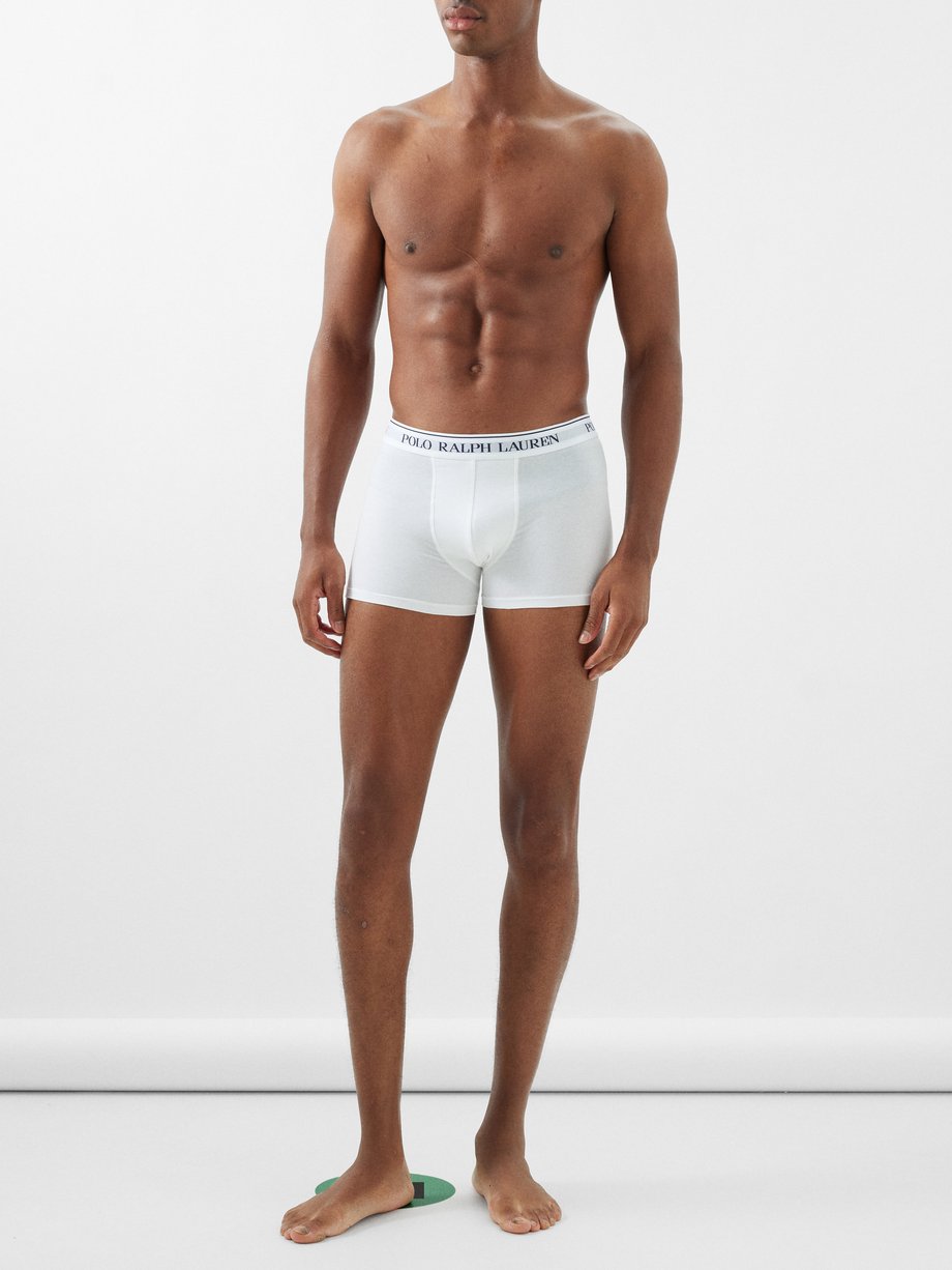 White Pack of five logo-jacquard boxer briefs