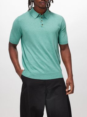 Allude Knitted polo shirt