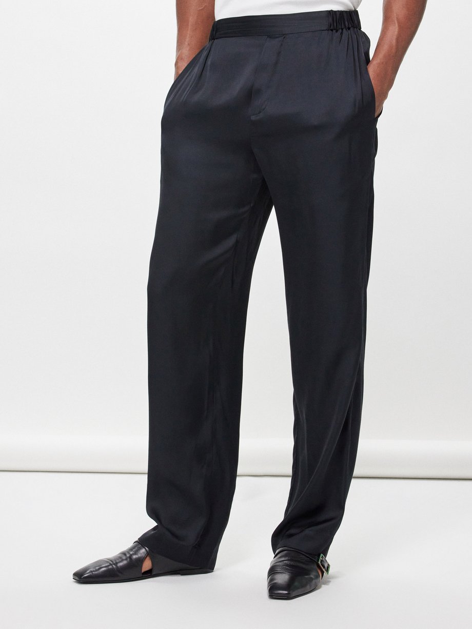 Men David Naman Trousers & Bermuda | Satin Pants ~ Satinblazer