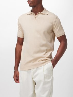 The Resort Co Knitted organic-cotton polo shirt
