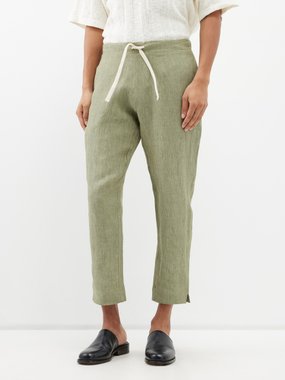 Marané Drawstring linen trousers